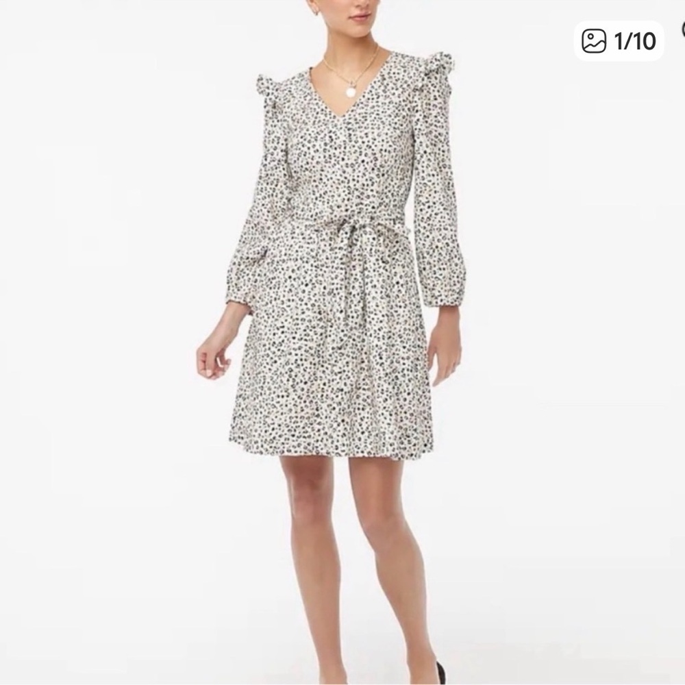 J. Crew Re imagined casual midi long sleeve dress with belt size x-small